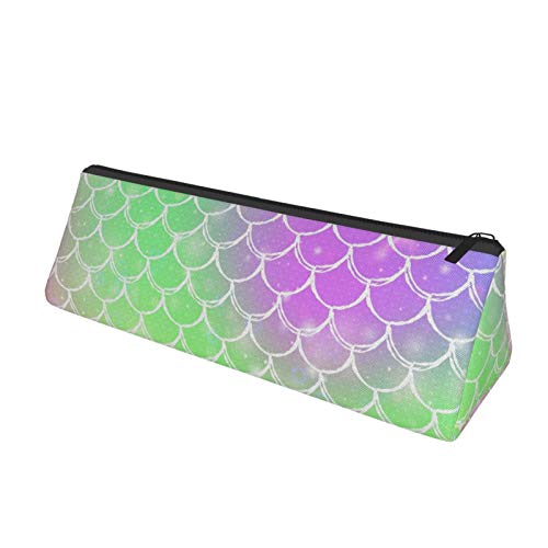 Princess Mermaid Small Capacity Triangle Pen Bag,Compact Zipper Pe...