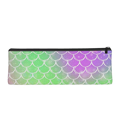 Princess Mermaid Small Capacity Triangle Pen Bag,Compact Zipper Pe...