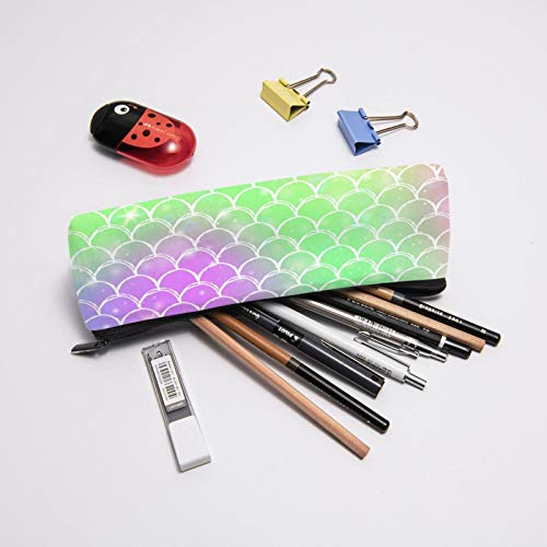 Princess Mermaid Small Capacity Triangle Pen Bag,Compact Zipper Pe...