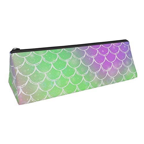Princess Mermaid Small Capacity Triangle Pen Bag,Compact Zipper Pe...