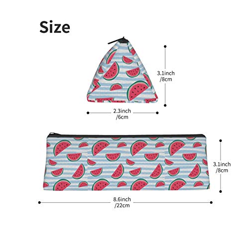 Watermelon Small Capacity Triangle Pen Bag,Compact Zipper Pencil P...