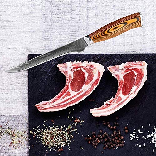 Jasni 6 Inch Boning Knife- Super Sharp VG-10 Damascus Steel Boning...