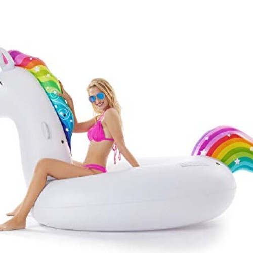 Jasonwell Giant Inflatable Unicorn Pool Float Floatie Ride On with...