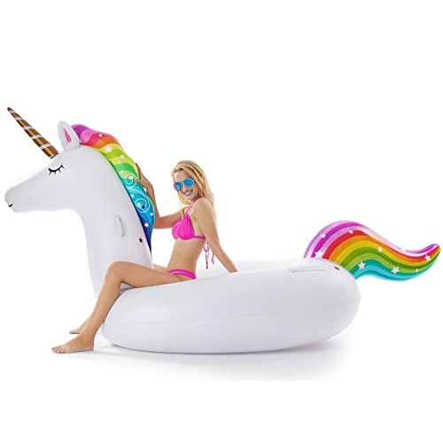 Jasonwell Giant Inflatable Unicorn Pool Float Floatie Ride On with...