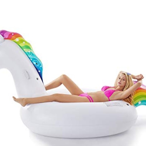 Jasonwell Giant Inflatable Unicorn Pool Float Floatie Ride On with...