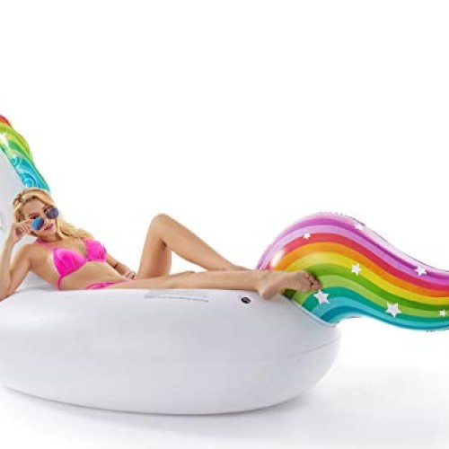 Jasonwell Giant Inflatable Unicorn Pool Float Floatie Ride On with...