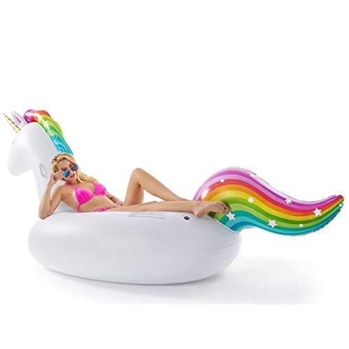 Jasonwell Giant Inflatable Unicorn Pool Float Floatie Ride On with...