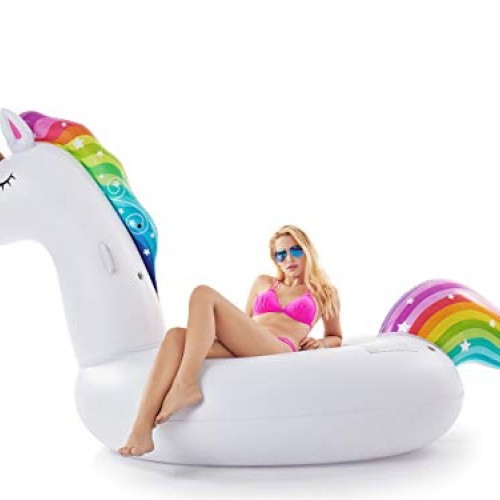 Jasonwell Giant Inflatable Unicorn Pool Float Floatie Ride On with...