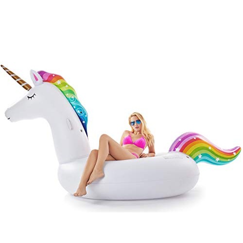 Jasonwell Giant Inflatable Unicorn Pool Float Floatie Ride On with...