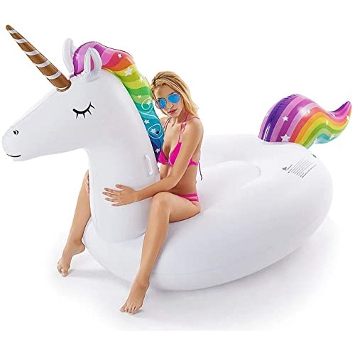 Jasonwell Giant Inflatable Unicorn Pool Float Floatie Ride On with...