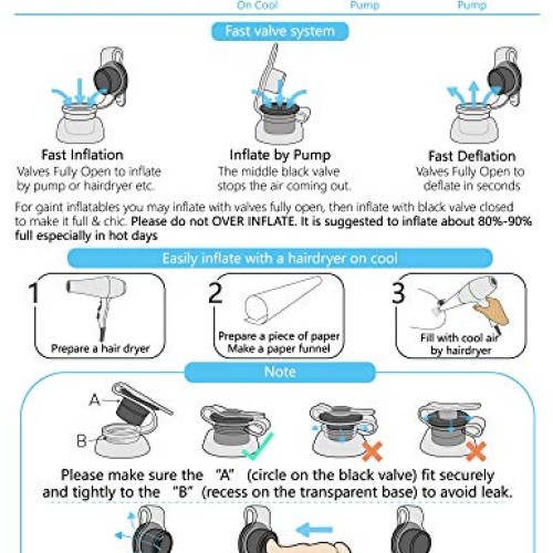 Jasonwell Giant Inflatable Unicorn Pool Float Floatie Ride On with...