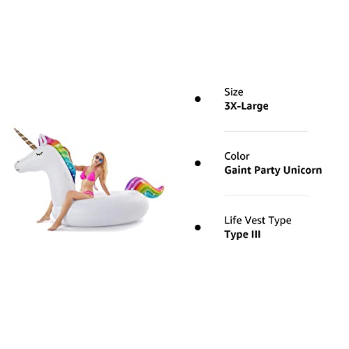 Jasonwell Giant Inflatable Unicorn Pool Float Floatie Ride On with...