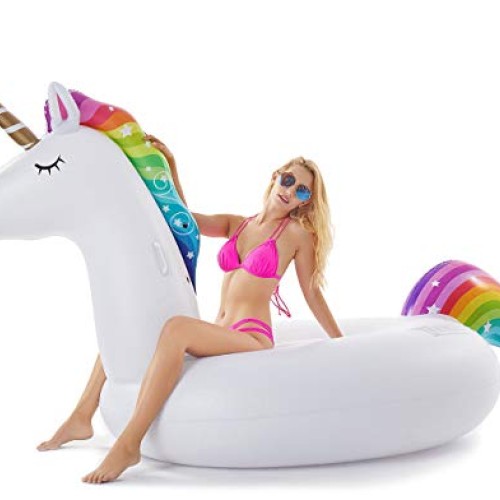 Jasonwell Giant Inflatable Unicorn Pool Float Floatie Ride On with...