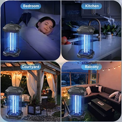 Jawlark Bug Zapper Outdoor, 4200V Electric Mosquito Zapper Indoor,...
