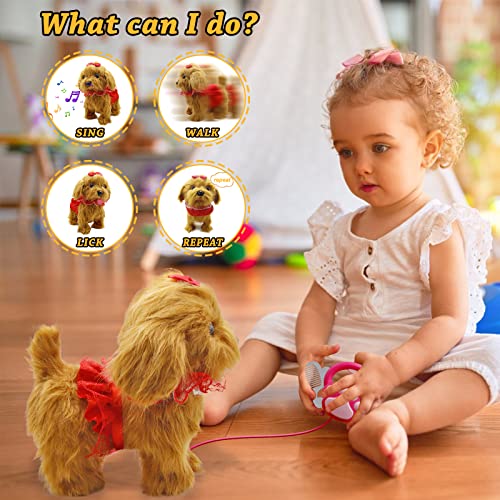 Toy Dog Walk and Bark, Sing, Tail, Lick, Repeat What You Say, Toys...