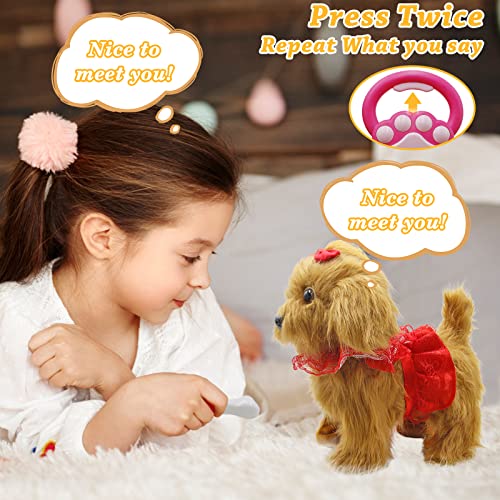 Toy Dog Walk and Bark, Sing, Tail, Lick, Repeat What You Say, Toys...
