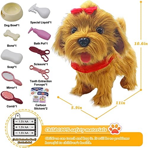 Toy Dog Walk and Bark, Sing, Tail, Lick, Repeat What You Say, Toys...