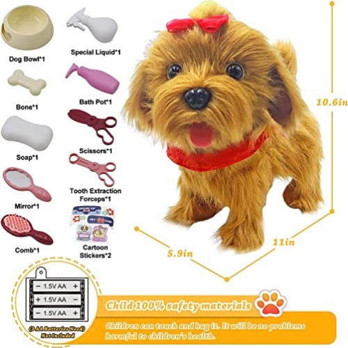 Toy Dog Walk and Bark, Sing, Tail, Lick, Repeat What You Say, Toys...