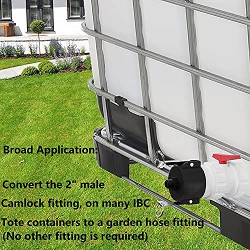 275 330 Gallon IBC Tote Tank Drain Adapter Fittings 2 Cam Lock x ...