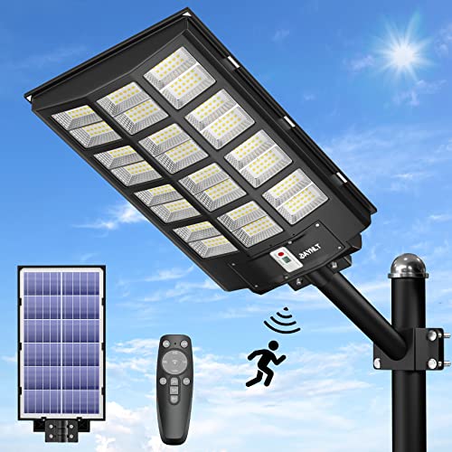 JAYNLT 1500W Solar Street Lights Outdoor, 200000LM 6500K Solar Par...