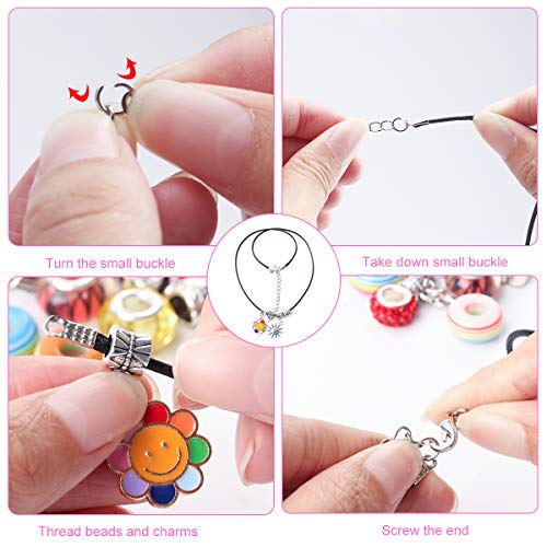 Charm Bracelets Kit,JBONEST 74 Pcs Bracelet Making Kit with Beads,...