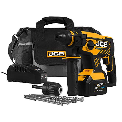 JCB Tools - JCB 20V Cordless Brushless SDS Rotary Impact Hammer Dr...