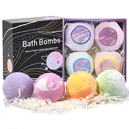 Bath Bombs Extra Large Bath Bomb Fizzies with Pure Essential Oils,...