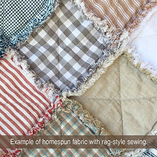40+ Whitewash Neutral Plaid Charm Pack, 5 inch Precut Cotton Homes...