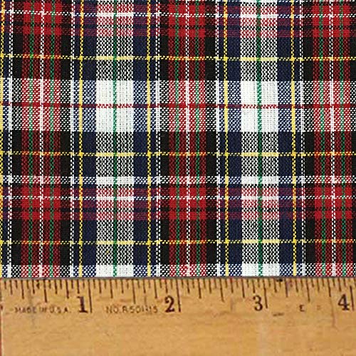 Highland Red Tartan Plaid Cotton Homespun Fabric by JCS - Sold by ...