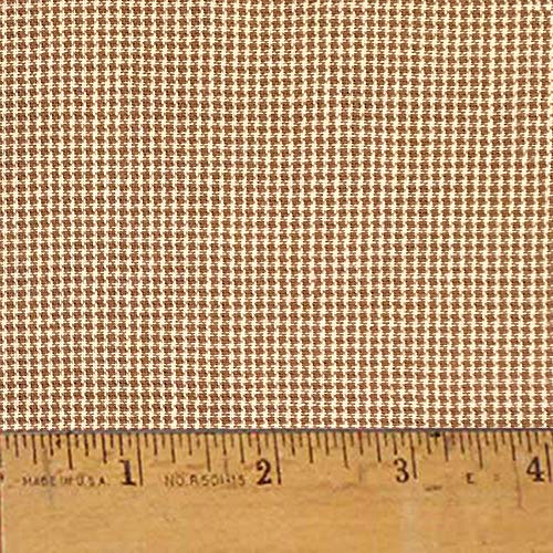 Nutmeg Brown Cotton Homespun Plaid Fabric by JCS - Sold by The Yard