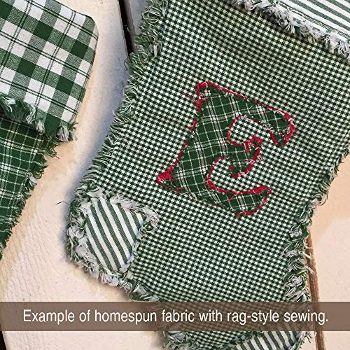 Perfect Green 2 Cotton Homespun Plaid Fabric by JCS - Sold by The ...