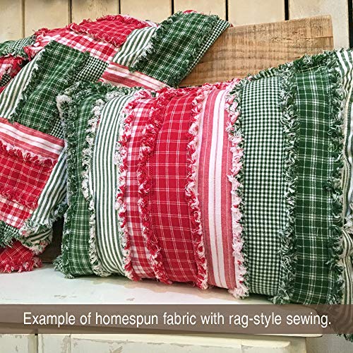 Perfect Green 2 Cotton Homespun Plaid Fabric by JCS - Sold by The ...