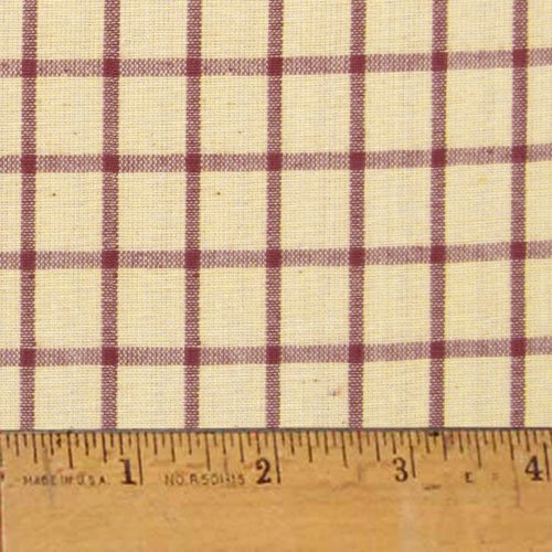 Rustic Red 6 Homespun Cotton Plaid Fabric by JCS - Sold by The Yard