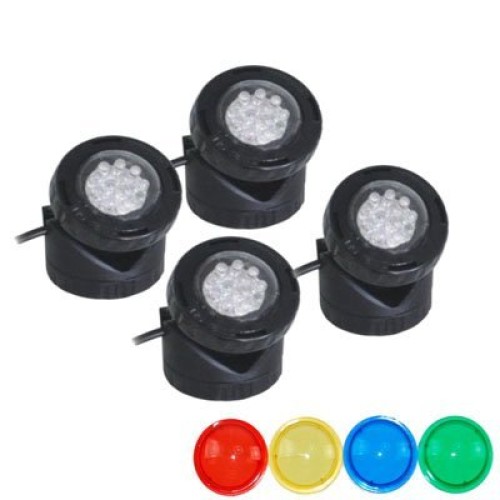 40w Halogen Submersible Light for Water Gardens and Ponds, Set of 4