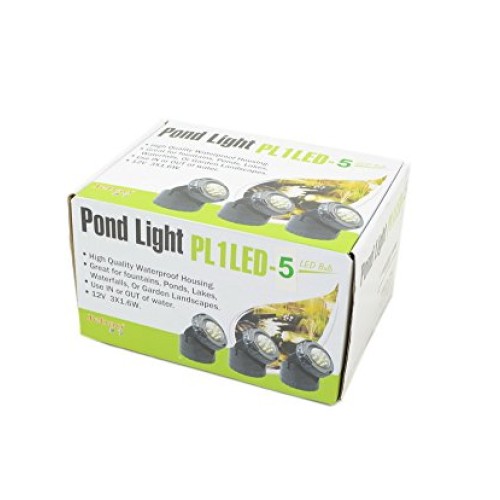 Jebao 12-LED Submersible Light for Water Gardens and Ponds, Set of 5