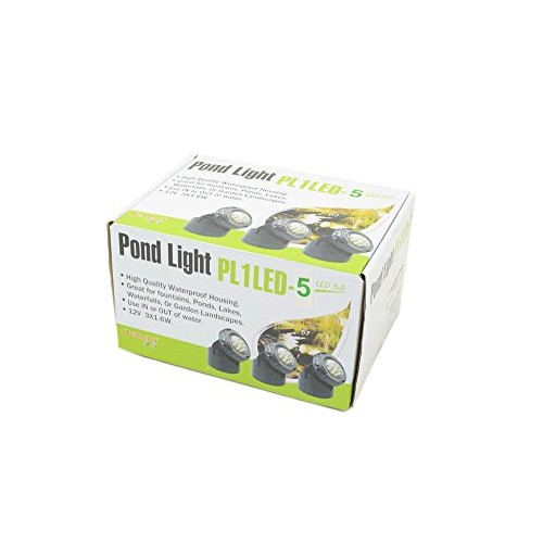 Jebao 12-LED Submersible Light for Water Gardens and Ponds, Set of 5