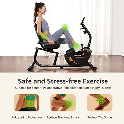 JEEKEE Recumbent Exercise Bike for Adults Seniors - Indoor Magneti...