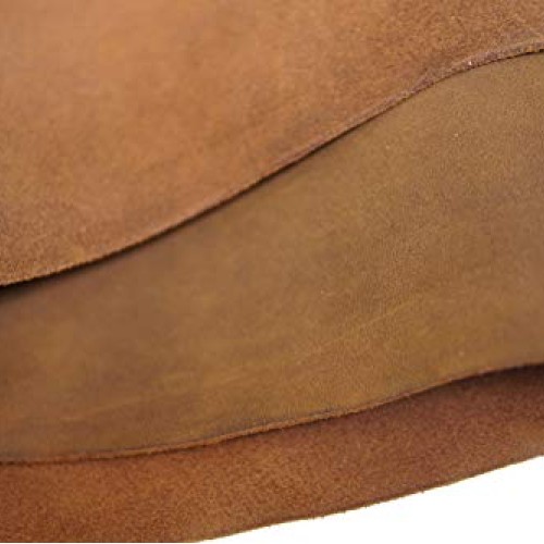 Yellow Brown Genuine Leather Square 1.8-2.0mm Thick DIY Cowhide Le...