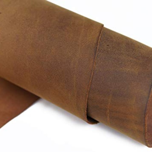 Yellow Brown Genuine Leather Square 1.8-2.0mm Thick DIY Cowhide Le...