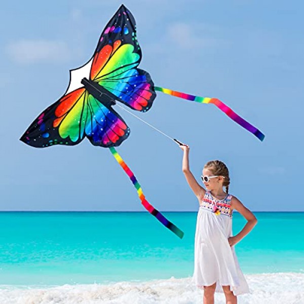 JEKOSEN 2021 New 55 Butterfly Huge Kite for Kids and Adults Easy ...
