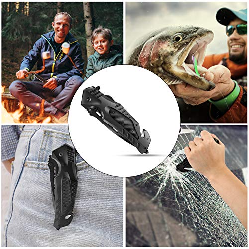 Jellas 8Cr13Mov Pocket Knife - Folding Knife Spring-assisted Knife...