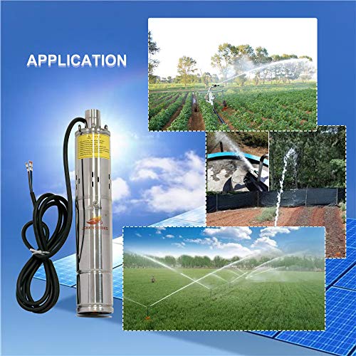 JENENSERIES Pump 270W DC 24V Solar Water Pumps, Max head 262ft,7.9...