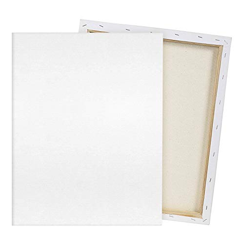 Pre Stretched Canvas 18x24 2 Pack Large Stretched Canvases for Pai...