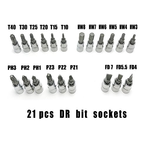 JENLEY 1/4-Inch Drive Socket Ratchet Wrench Socket Bit Combination...