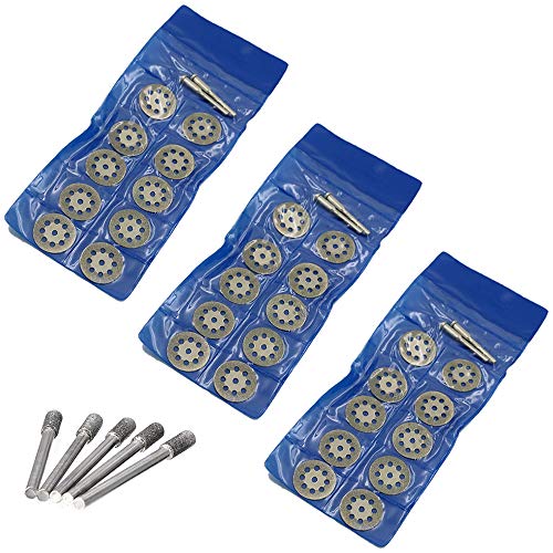 Diamond Cutting Wheels + Burs For Dremel Rotary Tool Glass Stone T...