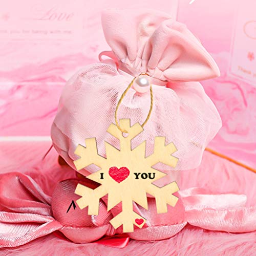 Christmas Wooden Ornaments, Jerbro 60pcs Unfinished Wood Pieces wi...