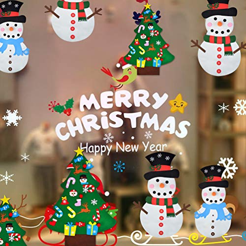 Felt Fabric Sheets for Christmas, Jerbro12pcs 5 Colors Craft Felt ...