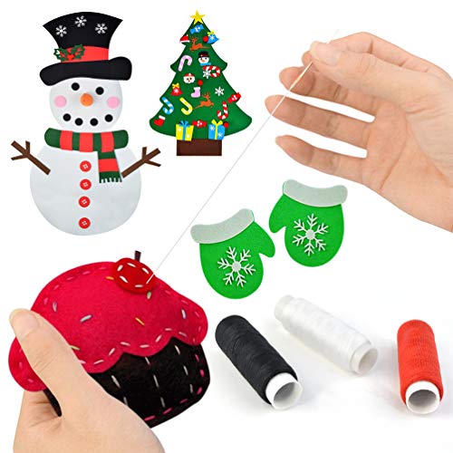 Felt Fabric Sheets for Christmas, Jerbro12pcs 5 Colors Craft Felt ...