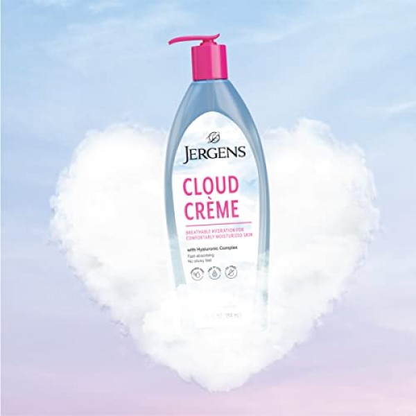 Jergens Cloud Creme Breathable Body Lotion, Fast-Absorbing Hydrati...
