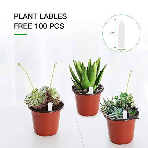 JERIA 100-Pack 4 Inch Plastic Plant Nursery Pots Come with 100 Pcs...